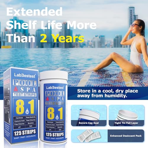 Salt Pool Test Strips Salt Water Pool Testing Kit (125 Count)