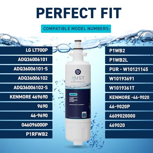 ADQ36006101 Refrigerator Water Filter Replacement for LG LT700P (2 Count)