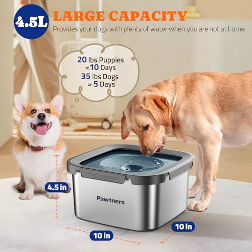 Stainless Steel Dog Water Bowl No Spill