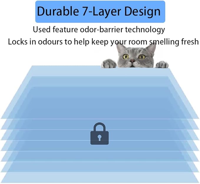 28 feet Cat Litter Refill Bags with 7-layer material effectively prevents odors Compatible with Litter Genie Refill Cartridge (4) - AquaVibe