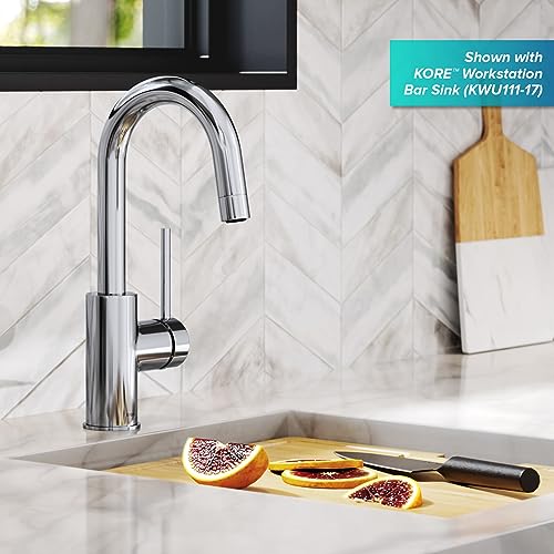 Oletto Single Handle Kitchen Bar Faucet in Chrome Finish