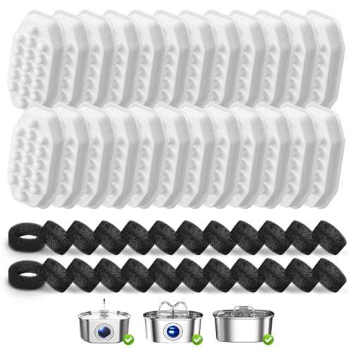 48 Pack Cat Water Fountain Replacement Filters & Pre (48 Count)