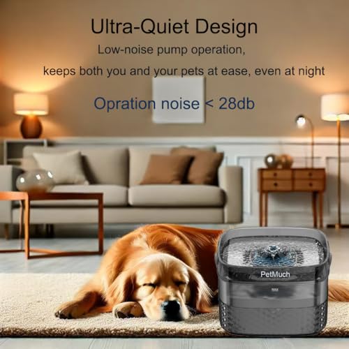 2.4Gal 9L Pet Water Fountains for Medium and Large Dogs and Multiple Cats Large Capacity Automatic
