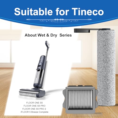 Roller Brush Replacement Compatible with Tineco S5 Vacuum Mop (9 Count)