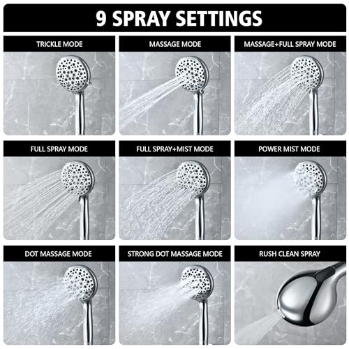 Shower System with Filtered Hand Shower for Hard Water