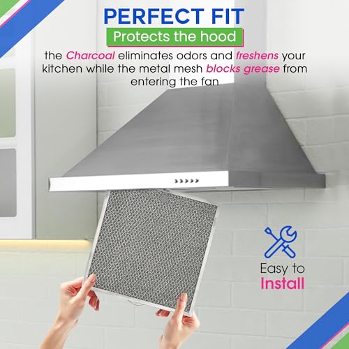 Stove Vent Filter 11.6x11.2” 99010317 Fits Nutone Broan Range Hood Filter (2 Count)