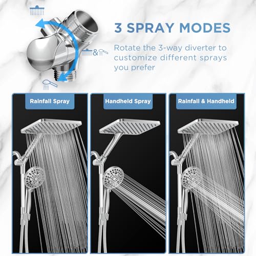 Dual Handheld Shower Head Combo