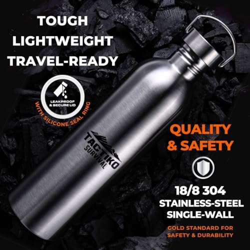 Tactiko Stainless Steel Wide Mouth Water Bottle