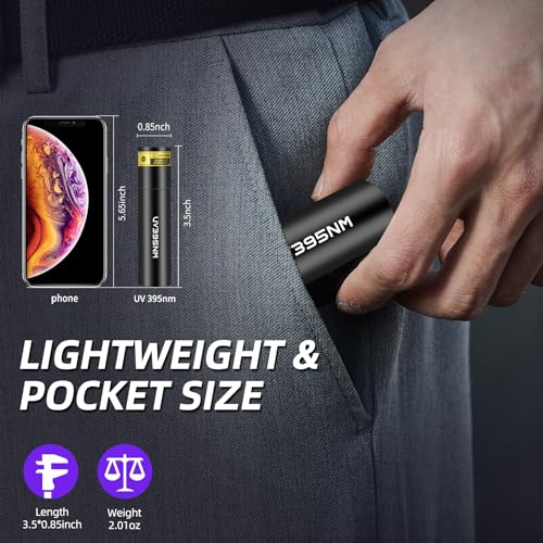 UV Flashlight Black Lights Wood’s Lamp Powerful Mini Portable