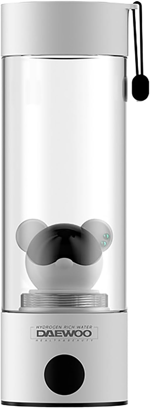Hydrogen Water Bottle, SPE PEM Technology, Detachable Base, Light Shows Status, Automatic Backwash, Up to 3000 PPB, for Home Office