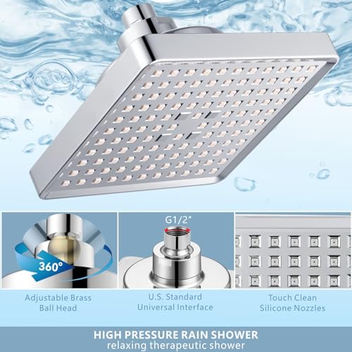 High Pressure Rain Shower Head with Filtered