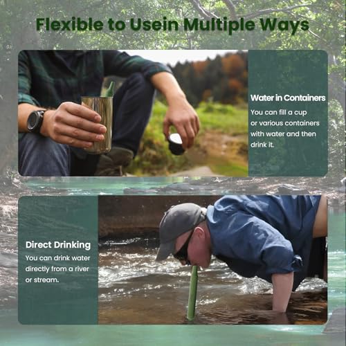 Camping Water Filtration Straw (4 Count)