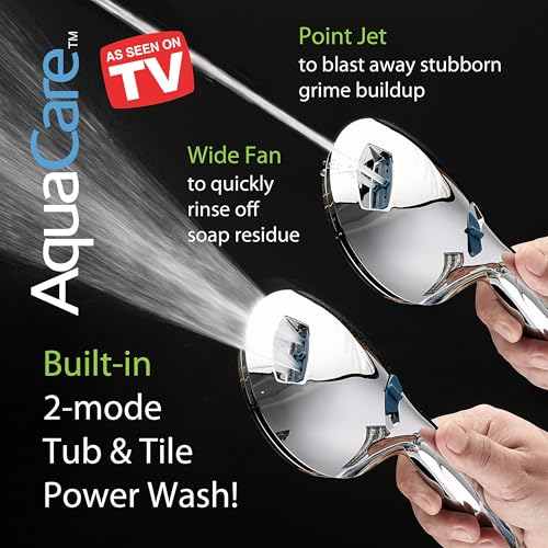 AquaCare 50 mode High Pressure Shower Head Combo with Arm & Dual Power Wash