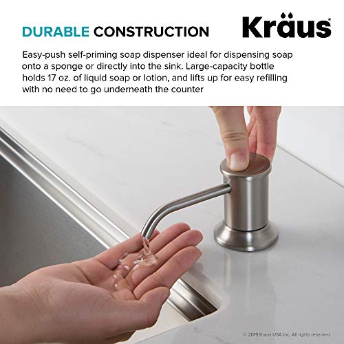 Kitchen Soap and Lotion Dispenser in Spot Free Stainless Steel