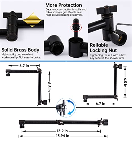 All Metal 10 Inches Rainfall Shower Head with Handheld Combo