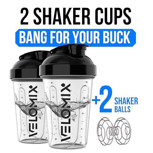 2 Pack 20oz Protein Shaker Bottle for Protein Mixes (2 Count)