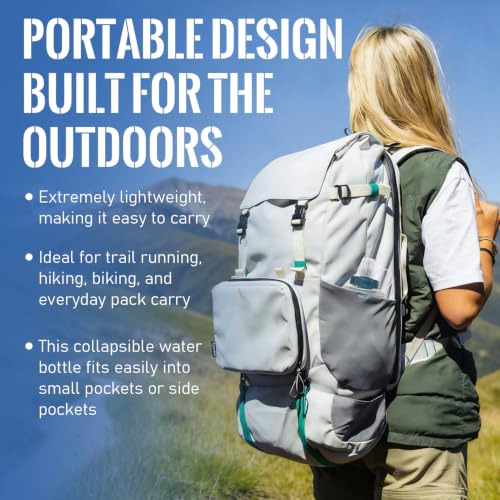 500ML Collapsible Water Bottle with Filter for Hiking