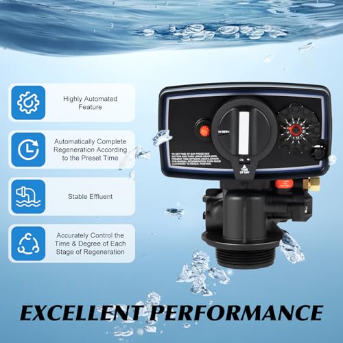 Water Softener Control Head Timer Water Softener Control Valve 110V 3W Backwash Head 12 Day Timer Valve Replacement Softener Valve For Filter Resin Tanks