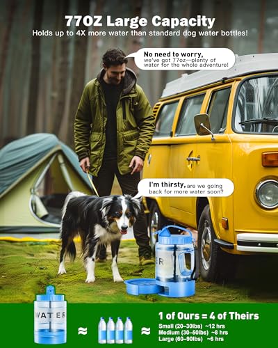 Large Dog Water Bottle Portable Bowl