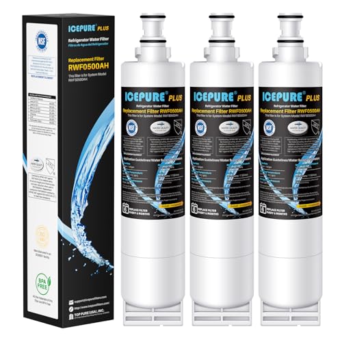 PLUS NSF53&42 Refrigerator Water Filter Replacement for Whirlpool 4396508 4396510 (3 Count)