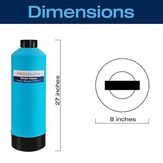 H&G Lifestyles Whole House Water Filter System, Iron and Manganese Water Filter for Well Water & City Water,Reduce Iron Heavy Metal, Silver-Enhanced, Soften Water, 700,000 Gallons