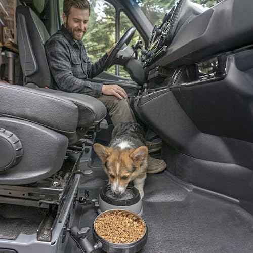 Splashless Pet Water Bowl with 1" Ball Mount for Campervans