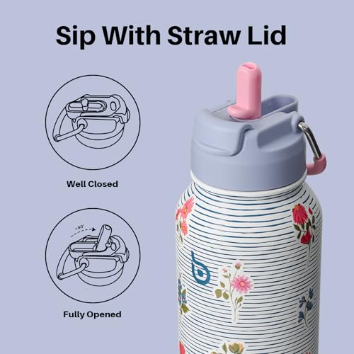 32oz Insulated Water Bottle with Pill Box