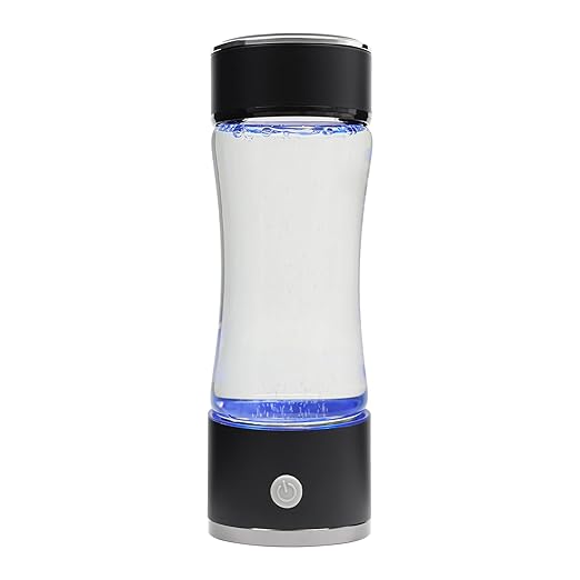 Hydrogen Water Generator Bottle,Hydrogen Water Bottle,Hydrogen Water Generator,Black 1700ppb,380ml,41-149℉,Healthy Alkaline Hydrogen Lons Water Maker Pitcher,for Homes,Offices,Picnics