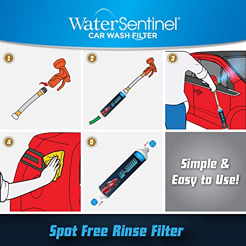 SF 20W Spotless Car Wash Inline Deionized Water Garden Hose Water Filter & Extension Adapter for RV