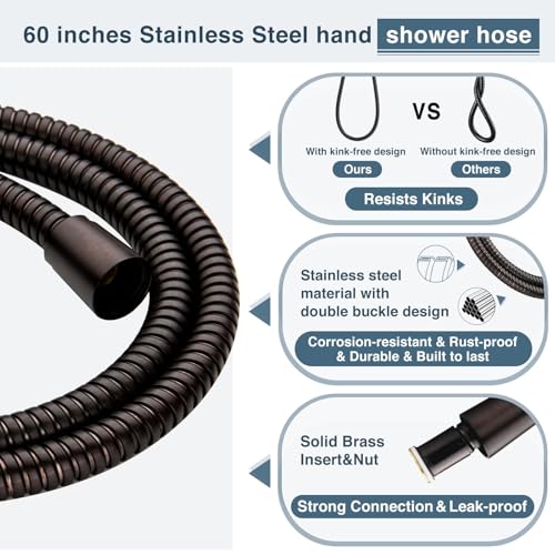 9 Spray Settings Shower Head with Handheld High Pressure Oil