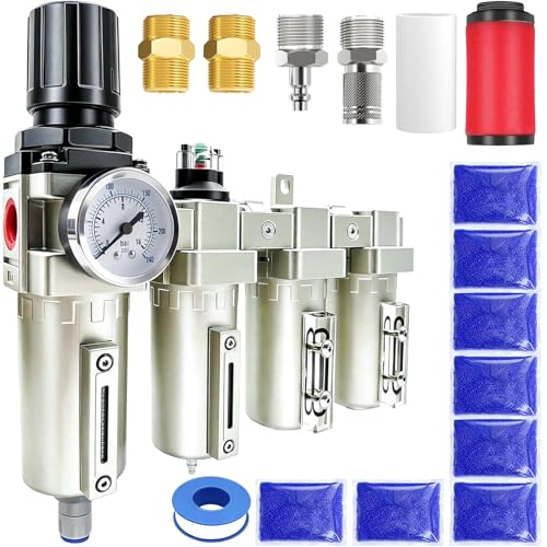 Upgraded 3 4" NPT Heavy Duty Industrial Grade 4 Stage Air Drying System