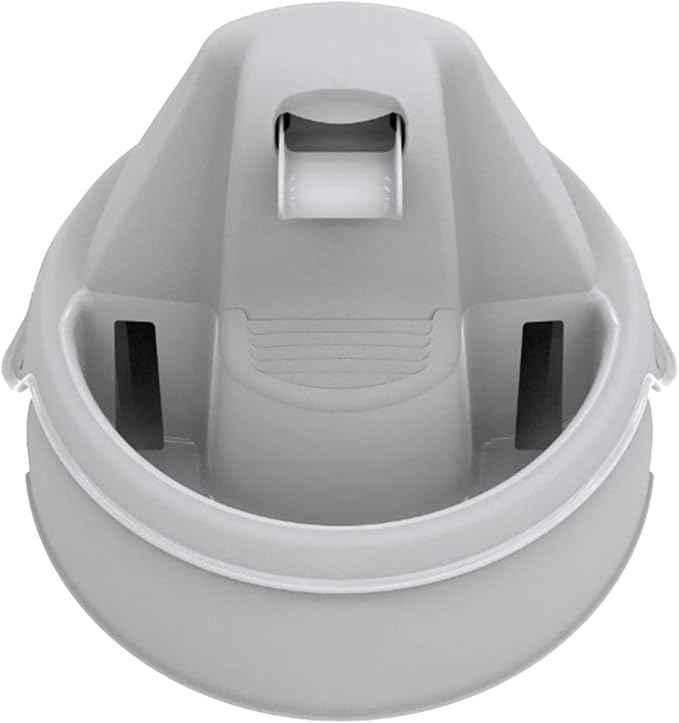 Aqua Flow Premium Pet Water Fountain - Automatic Dispenser Drinking Bowl for Cats and Dogs - Anti-Hair Drainage System - Replaceable Filters - Ideal for Multiple Pets - 52 up to 120 fl oz - Gray