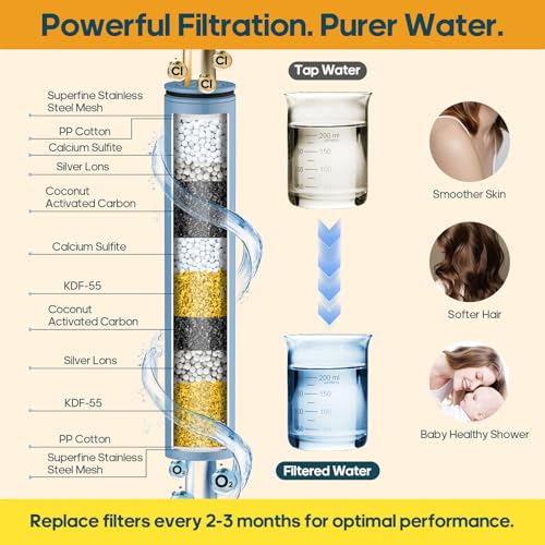 High Pressure Filtered Shower Head with Handheld Combo