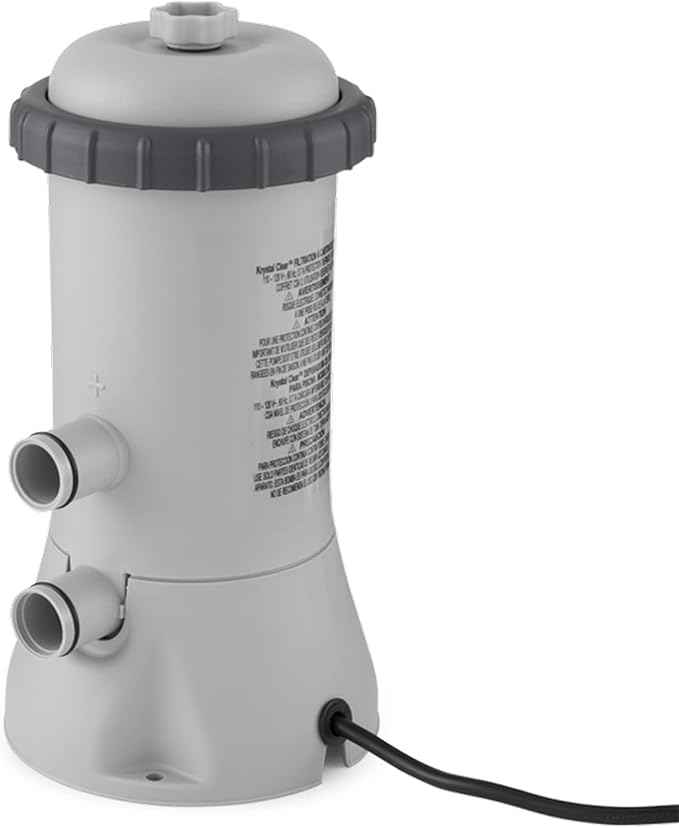 INTEX C530 Krystal Clear Cartridge Filter Pump for Above Ground Pools: 530 GPH Pump Flow Rate – Improved Circulation and Filtration – Easy Installation – Improved Water Clarity – Easy-to-Clean