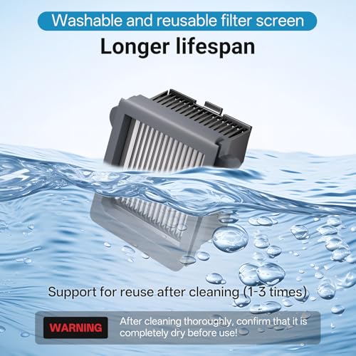 6 Pcs Vacuum Filter Replacement Compatible with Tineco S6 & S9 Mop (6 Count)