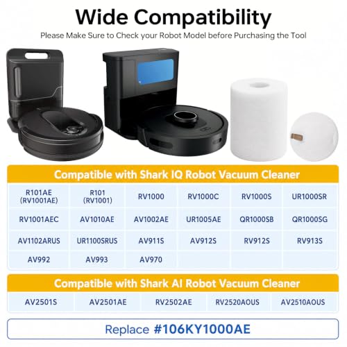 Foam Filters Compatible with Shark AI AV2501S