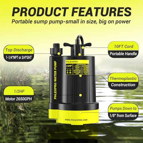 1 2HP Automatic Submersible Sump Pump