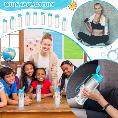 20 Pcs 17 Oz Plastic Water Bottles Bulk Sports