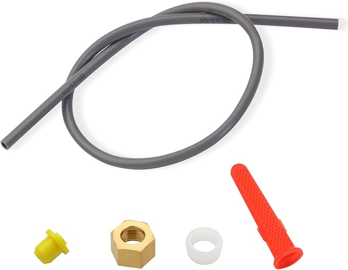 4335 Feed Tube Assembly for Humidifier 600, 600A and 600M, 500, 500A, 500M, 400, 400A, 400M Compression Sleeve and Nut (4335), in-Line Strainer (4004), Yellow Orifice (4231) - AquaVibe