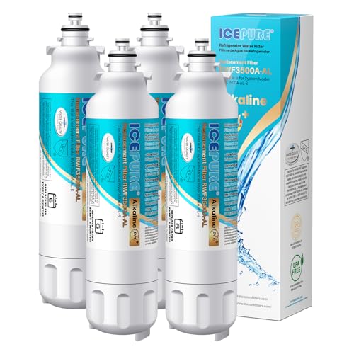 Alkaline ADQ73613401 Water Filter Replacement for LG LT800P (4 Count)