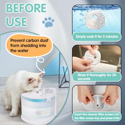 16 Pcs Cat Water Fountain Filter Compatible with E1 (16 Count)
