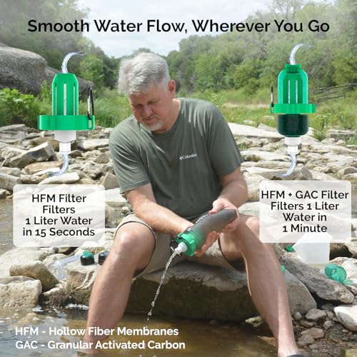 Gravity Water Filter Kit with HFM & Carbon Filter