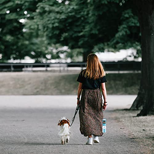 Dog Water Bottle with Food Container & Poop Bag Holder & Filter