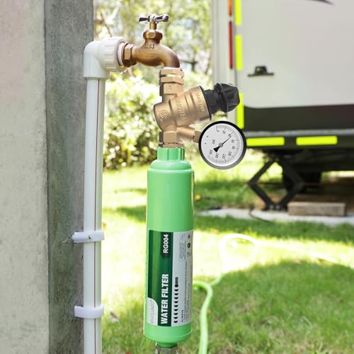 RV Water Pressure Regulator Valve With Adjustable Knob