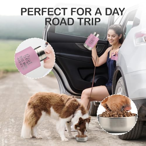 Insulated Dog Travel Water Bottle With Detachable Bowls