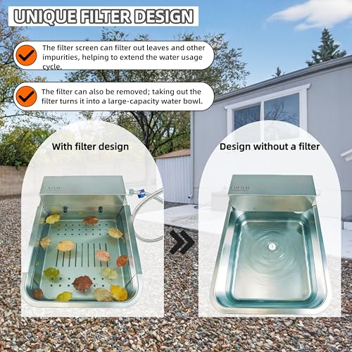 Metal Automatic Dog Water Dispenser Can Separate Large Debris