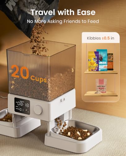 Automatic Cat Feeder for 2 Cats Pets