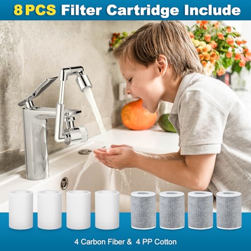 8 PCS Faucet Filter Cartridge Replacement for Kitchen & Bathroom Sink (8 Count)
