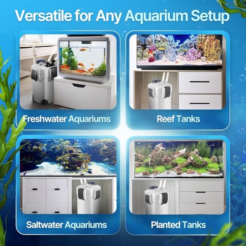 Aquarium Canister Filter with 265GPH Flow Rate