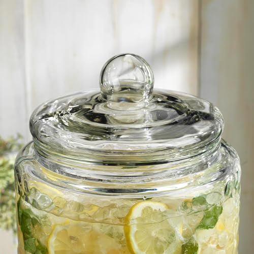 3 Gallon Classic Hammered Glass Ice Cold Beverage Drink Dispenser
